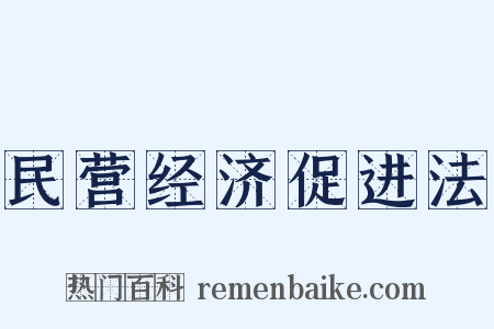 民营经济促进法是什么意思的图片